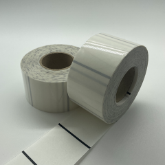 40mm Round Clear Polyester Labels with Scan Marks on Rolls x 500