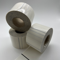 50mm Round Clear Polypropylene Labels with Scan Marks on Rolls x 500