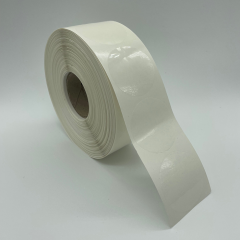 40mm Round Clear Polyester Labels on Rolls x 1000