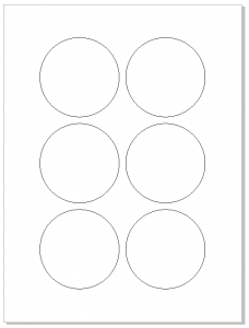 60mm Round Clear Labels on Sheets x 1000