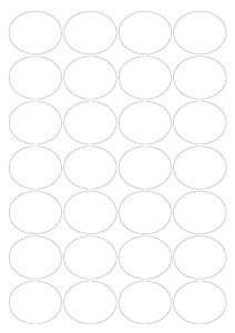 Oval Product Labels 47mm x 38mm