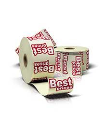 Gloss Polypropylene Product Labels on Rolls - Size up to 200mm x 200mm